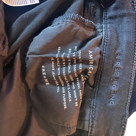 AMERICAN EAGLES Next level stretch Distressed Hi-Rise JEGGING Bk Size 10 Regular - Picture 5 of 7